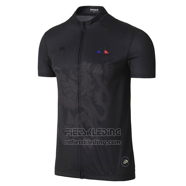2017 Fietskleding Tour de France Zwart Korte Mouwen en Koersbroek